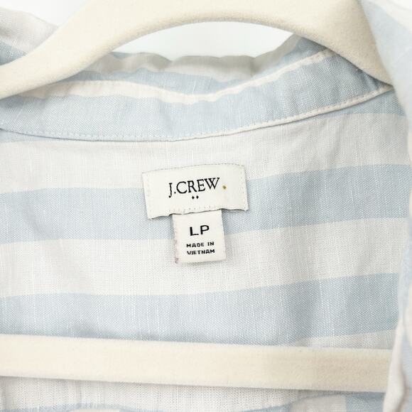 J. Crew Womens Coastal Striped Linen Cotton Sleeveless Popover Tank Top Size LP - Picture 3 of 7